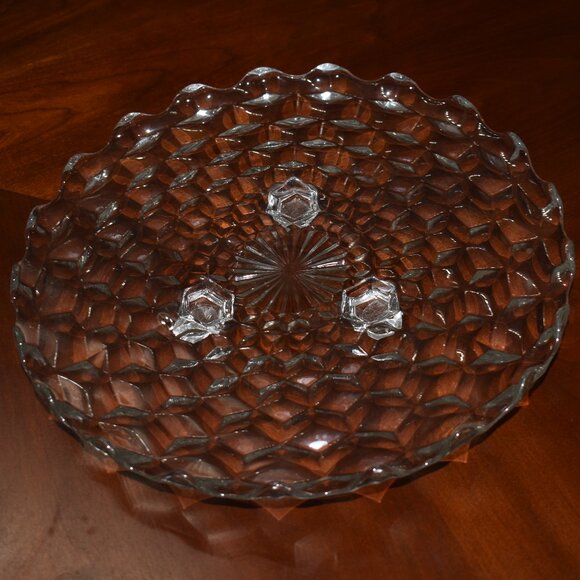 Fostoria American 3 Footed Cake Plate - Picture 3 of 4